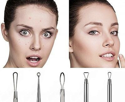 5pcs Blackhead Acné Comedone Espinilla Extractor De Imperfec 2