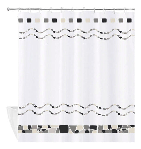 Haussman Anti-Mold Teflon Coated Shower Curtain Wabes Grey 0