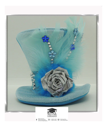 Elegant Mini Galera Hat - Bride 15th Birthday Party Wedding Cotillion 0