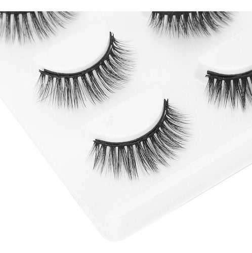 Magnetic False Eyelashes x 3 Pairs Premium Liquid Eyeliner Set by Perfucasa 10