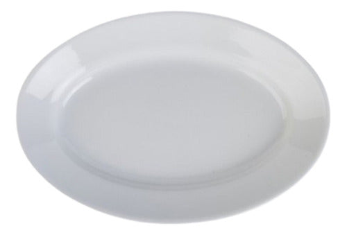 Gastronomía Bashir Oval Tivoli White Porcelain Plate 28 cm 0