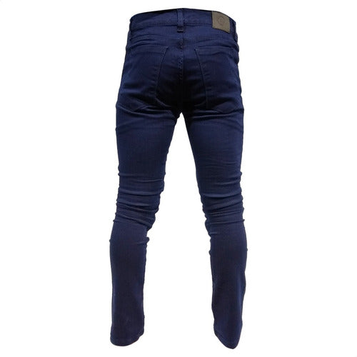Samurai Warrior Urban Stretch Jeans with Knee Protections Blue Um 5