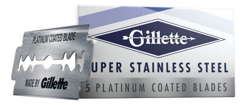 Filos Platinum X5 Gillette Para Máquina Afeitar Tradicional 2