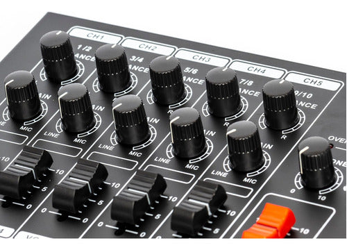 N-Audio Mixer Mini Consola De 10 Canales - 5 Stereo - Mix1000 5