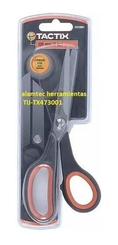 TACTIX 175mm Scissors 7-Inch Stainless Steel Bi-Material Handle 0