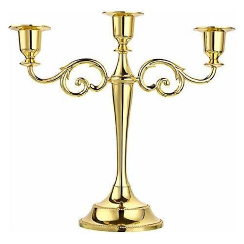 Ownmy - Candelabro De Metal Con 3 Brazos Y Candelabro, Color 0