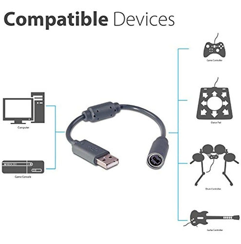 Fosmon 2x Dongle Reemplazo Usb Cables Separables Para Contro 1