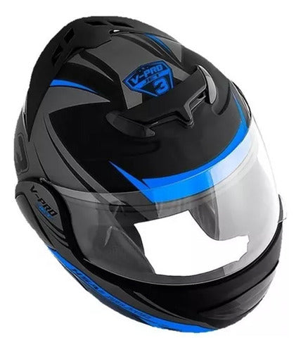 Casco Rebatible V-pro Jet - Aprobado - Biela Motos 3