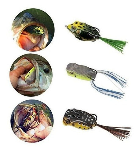 Señuelos De Rana P/pesca Runcl Pack De 5 6