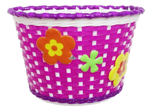 Colorful Woven Child's Bike Basket for 20-Inch Bicycles 1