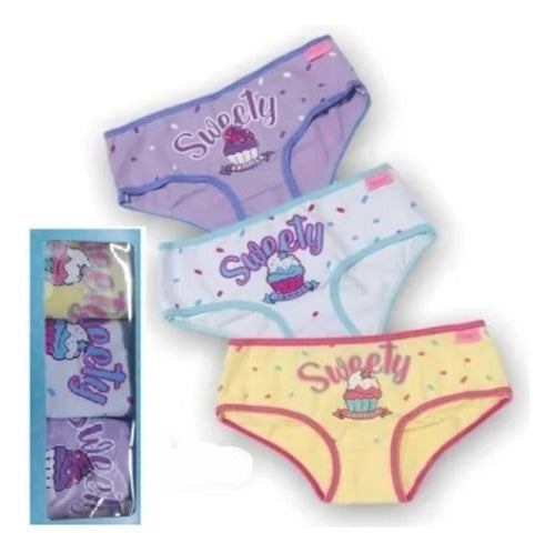 Pack of 3 Marey Culotte Underpants for Girls in Cotton and Lycra 0