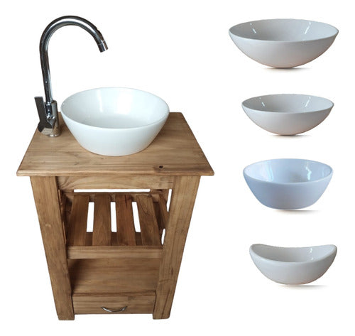 DF Hogar Vanitory Campo 50 cm + Loza Sink + Faucet 0