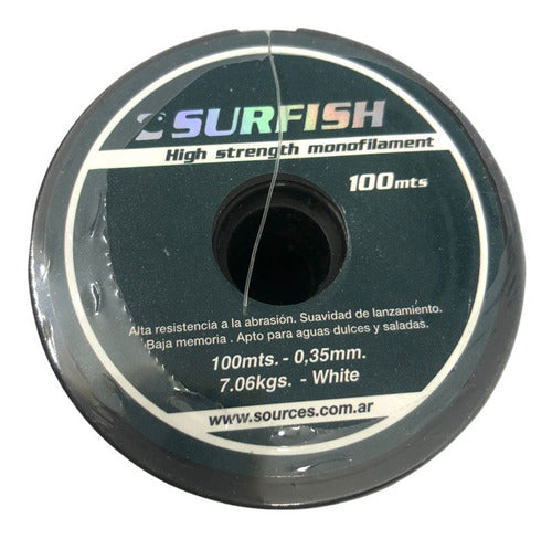 Surfish Tanza Surfish 0.30mm 100m Para Pesca Baja Memoria 5.3kg 1