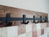 Rustic Wooden and Iron Coat Rack with 5 Hooks 6