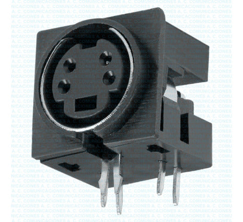 Conector Hembra Mini Din 4 Cont. Impreso Fact. Cuot. 0