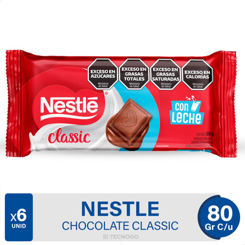 Chocolate Nestle Classic Con Leche Cremoso Pack X6 01mercado 0