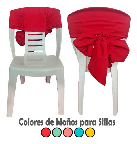 Alquiler Silla Blanca Con Moño De Tela X 10 Unidades H Y T 0