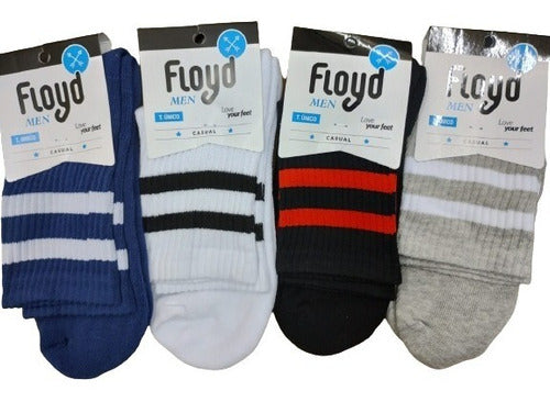 Pack of 6 Men's Striped Cotton Socks by Floyd - MJ1420 3