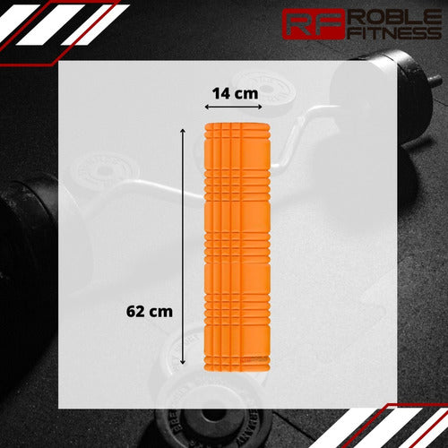 Foam Rolo Rodillo Masajes Foam Roller Texturado 62cm X 14cm 1