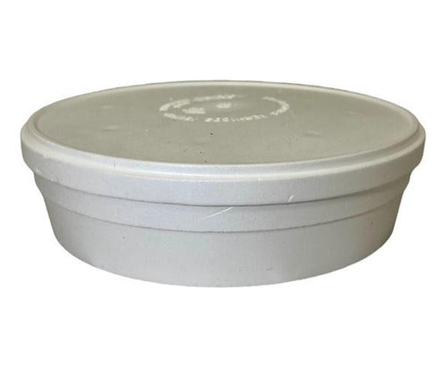 Isopor Thermal Food Delivery Plate with Lid 1000cc - Pack of 147 Units 0