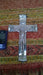 Buen Antigua Cruz Crucifijo Cristo Crucificado Peltre 24 Cm 1