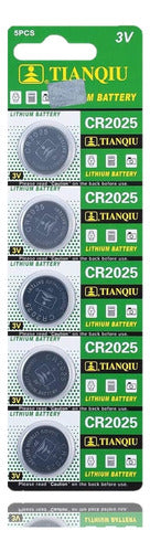 Tianqiu 50 CR2025 Lithium Button Batteries Blister Pack 4