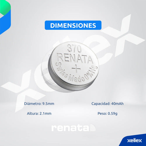 Renata 370 SR920W Button Batteries - Original Swiss Pack of 10 1