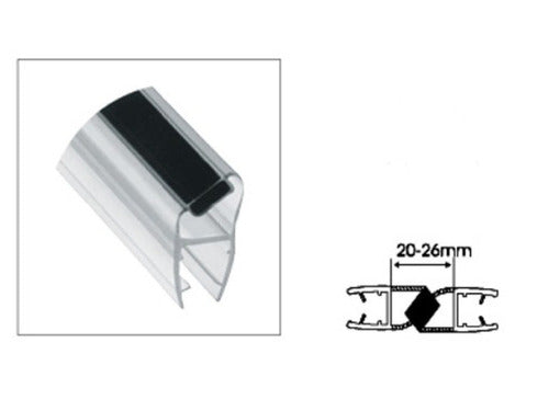 QBO Magnetic Seal for Shower Screen - 90° Corner or Flat - 2.5m 1