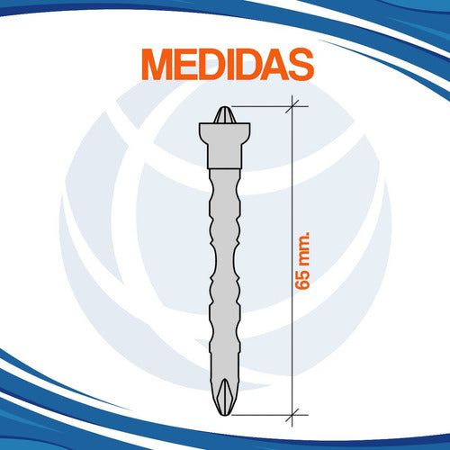 Cima Double Philips PH2 Screwdriver Bit 65mm Magnetic Tip 1