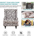 CRFATOP Wing Chair Slipcovers Printed 2 Piece Stretch 3