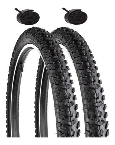 Levorin Kit X 2 Bike Tire + Tube R26 X 2.00 Excess 0