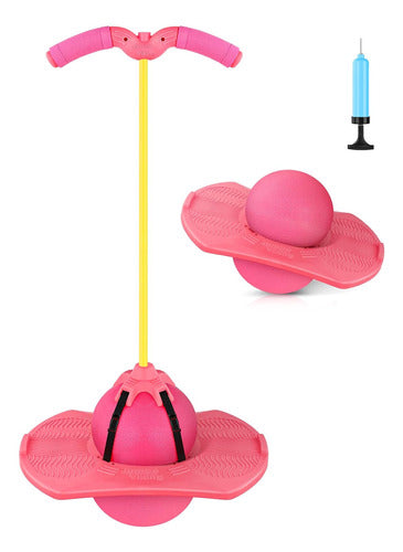 Christoy High Jump Rebound Stick with Handle – Pink 0