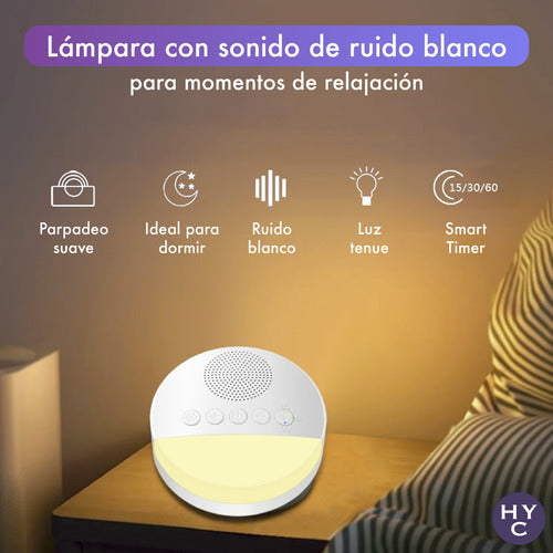 Megan Tech White Noise Machine Sleep for Baby Rechargeable Timer Warm Light 1