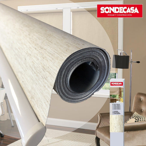 Sondecasa Cortinas Roller Blackout 1,60x2,20m Lino Listas Para Colocar 1