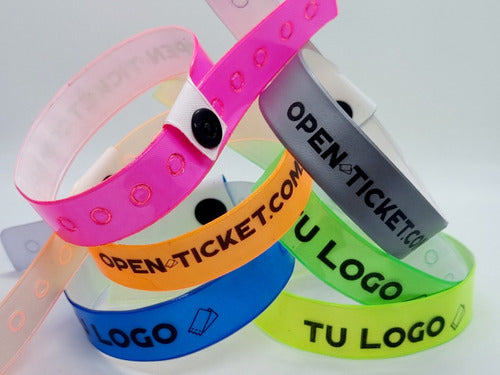 Open Ticket Vinyl Wristbands Plain Pack of 150 1