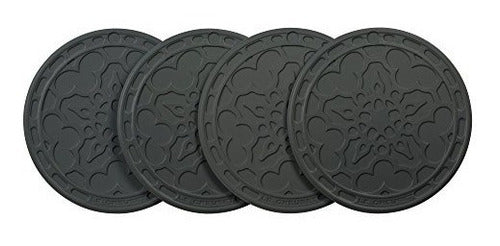 Le Creuset Silicone Set of 4 French Coasters, Oyster 0