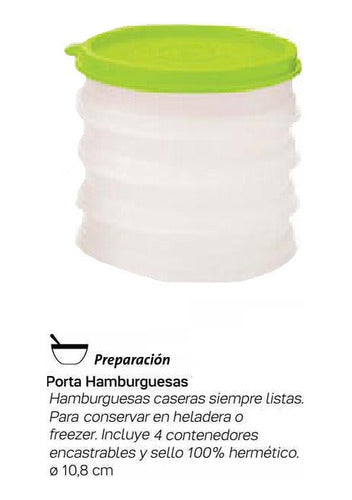 Tupperware® Burger Holder Set of 4 Containers - BPA Free 2