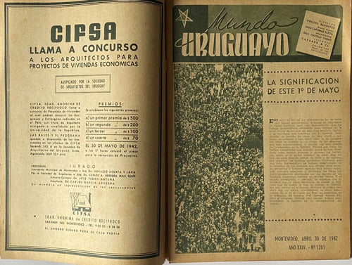 Mundo Uruguayo N°1201 Nacional Venció A Racing  1942 1