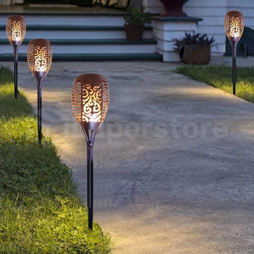 Luperstore Estaca Led Set X6 Solar Jardin Parque Exterior Efecto Llama 1