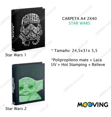 Mooving A4 Star Wars School Folder Round 2-Ring Yoda 1