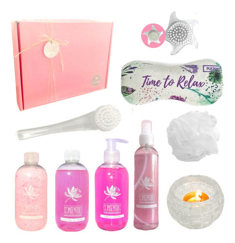 Corporate Gift Set: Rose Aroma Spa Kit N07 - Set Kit Caja Regalo Empresarial Box Aroma Rosas Spa Kit N07