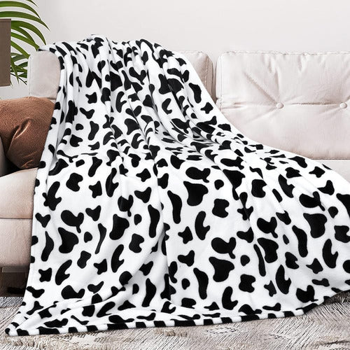 Inhand Cow Print Blanket, Fuzzy Baby Girl Cow Print Throw Bl 0