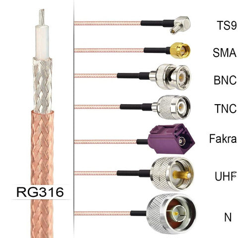 Superbat Rg-316 Cable Coaxial Cable Coaxial Rf Fino De 33 Y 2