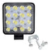 MX Square LED Light 16 LEDs White Off Road 12/24V X8 1