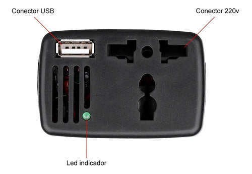 Inversor 12v 220v Transformador Conversor Adaptador 75w Auto 2