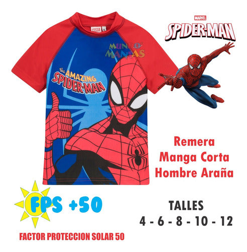 Marvel Spiderman Short Sleeve UV50 Sun Protection Shirt 7