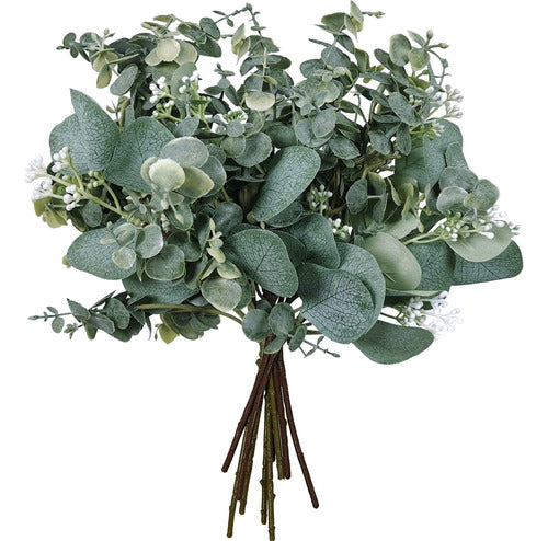 Winlyn Artificial Silver Dollar Eucalyptus Leaves Bulk Stems 0