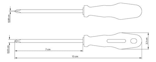 Tramontina Screwdriver Cross Point 1/8x3 Inches X12 2