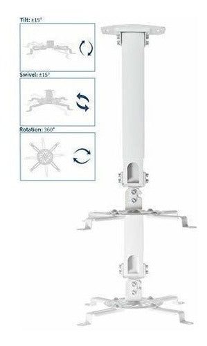 Soporte Extendible De Techo Para Proyector Universal Blanco 2