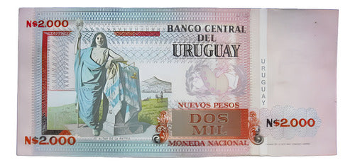 Billete No Común Bcu N$ 2.000 Juan Manuel Blanes Impecable.- 1